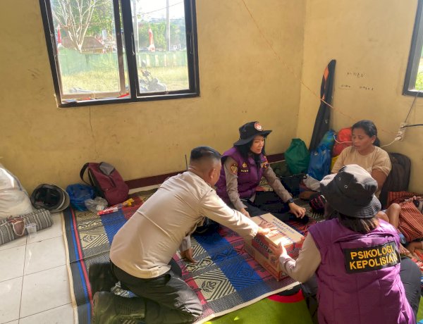 Polri Berikan Konseling dan Trauma Healing bagi Korban Gempa di Manggarai Barat